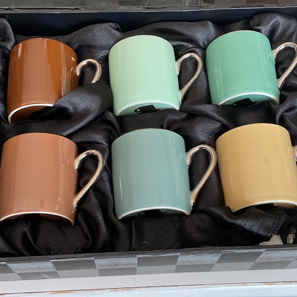 Saks Fifth Avenue Multicolor Espresso Mug Set. NWT - Picture 2 of 10